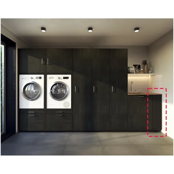 Wastoren WSRW 62-S Zwart/eiken