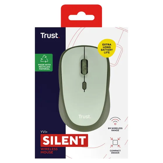 Trust Yvi+ Draadloze Muis Eco Groen
