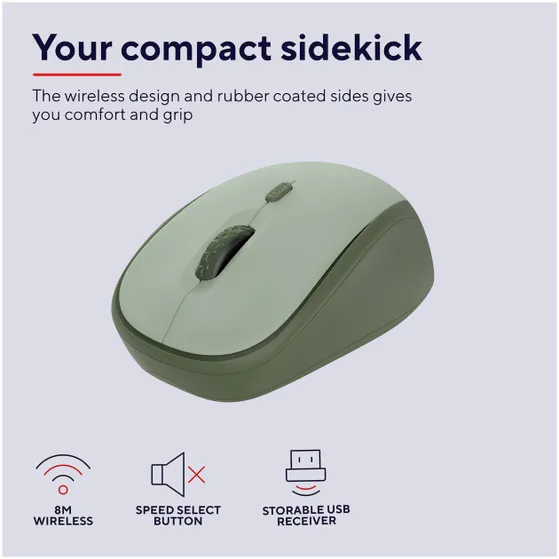 Trust Yvi+ Draadloze Muis Eco Groen