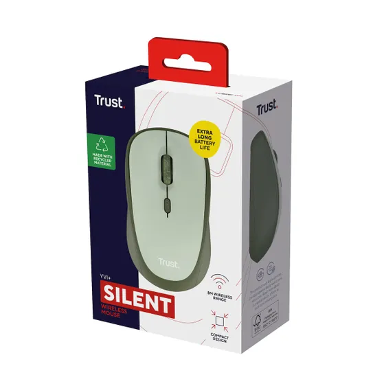 Trust Yvi+ Draadloze Muis Eco Groen