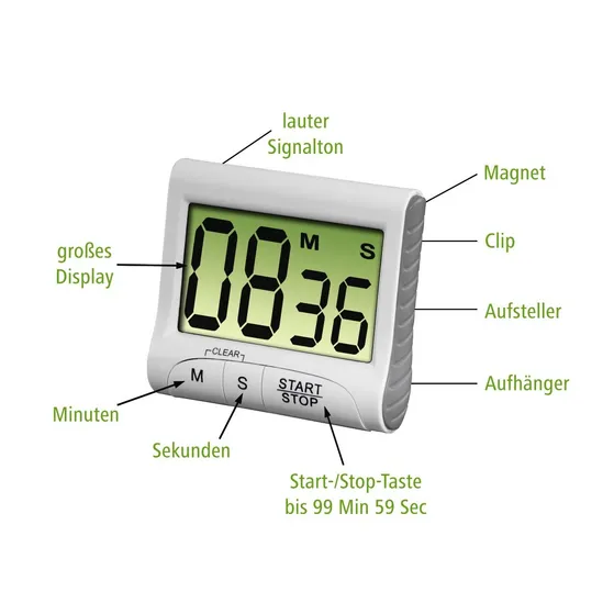 Xavax Keukenwekker Countdown digitaal Wit