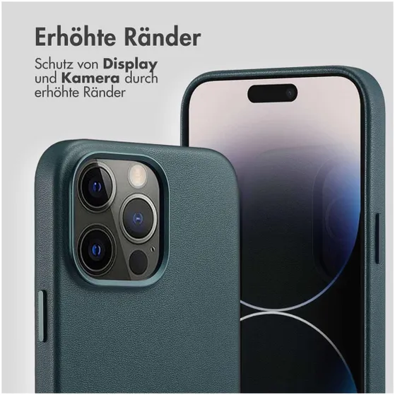 Accezz MagSafe Leather Backcover iPhone 14 Pro Max Groen