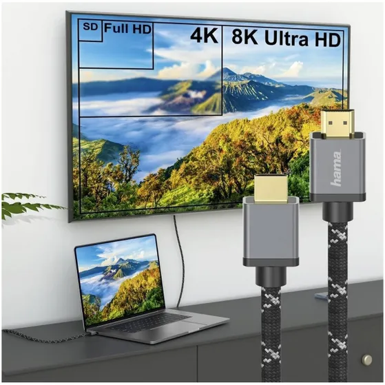 Hama Ultra high-speed HDMI-kabel, connector-connector, 8K, metaal, 2,0 m