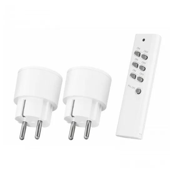 KlikAanKlikUit APC2-2300R Draadloze stekkerset met 2 stekkers & afstandsbediening Wit
