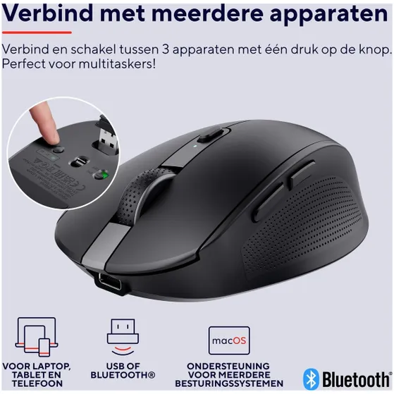 Trust Ozaa compact Draadloze Muis Zwart