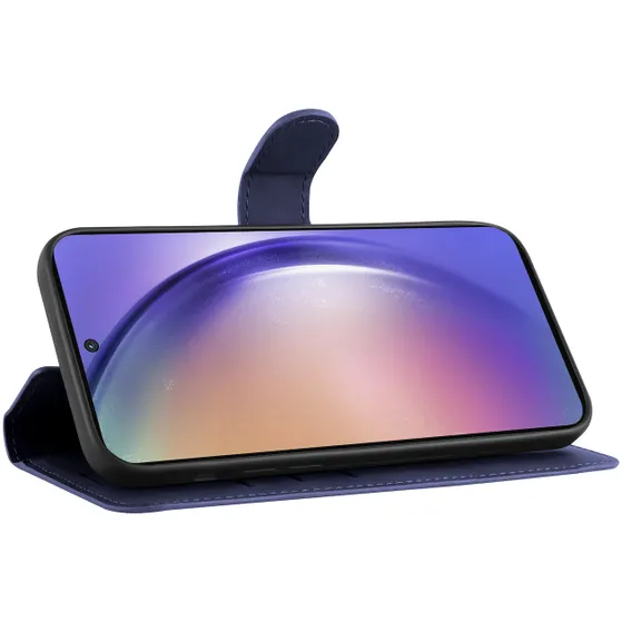 Just in Case Premium Wallet Case voor Samsung A55 Blauw