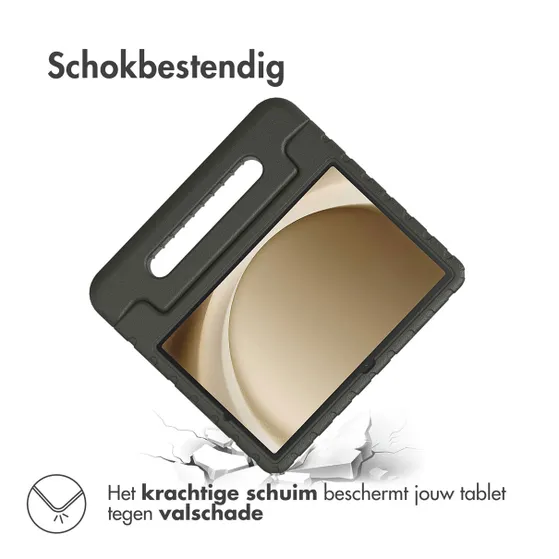 Accezz Kidsproof Backcover met handvat voor de Samsung Galaxy Tab A9 Plus Zwart