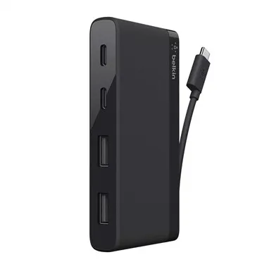 Belkin USB-C 4-Port Mini Hub Zwart