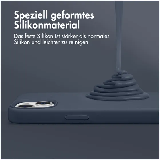 Accezz Liquid Silicone Backcover iPhone 12 Mini Donkerblauw