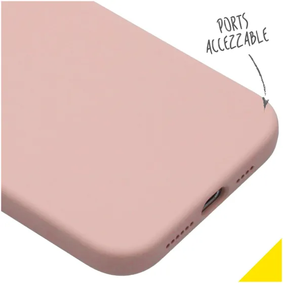 Accezz Liquid Silicone Backcover iPhone 12 Pro Max Roze