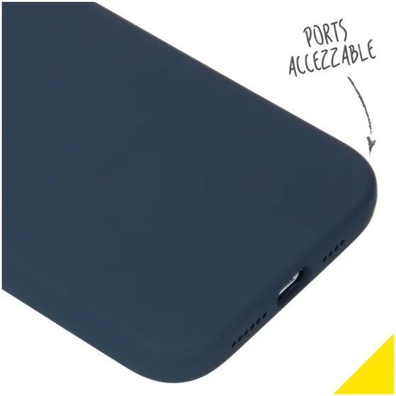 Accezz Liquid Silicone Backcover iPhone 12 Pro Max Donkerblauw