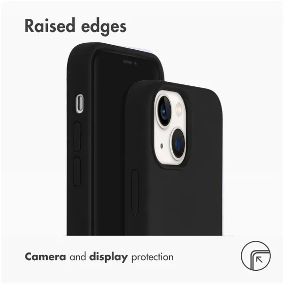 Accezz Liquid Silicone Backcover iPhone 13 Mini Zwart