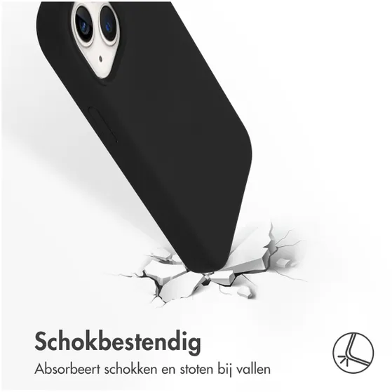 Accezz Liquid Silicone Backcover iPhone 13 Mini Zwart