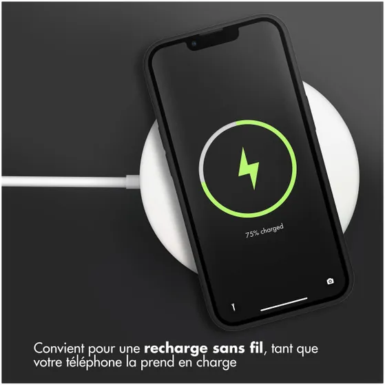 Accezz Liquid Silicone Backcover iPhone 13 Mini Zwart