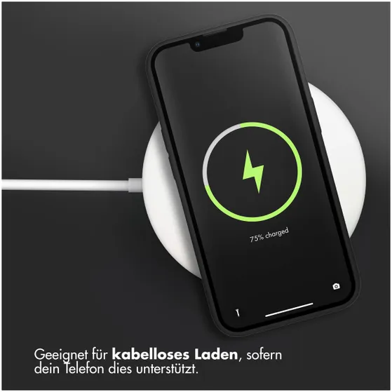 Accezz Liquid Silicone Backcover iPhone 13 Mini Zwart