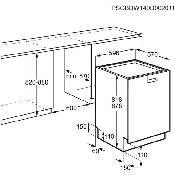 AEG FFB83816PM Zilver