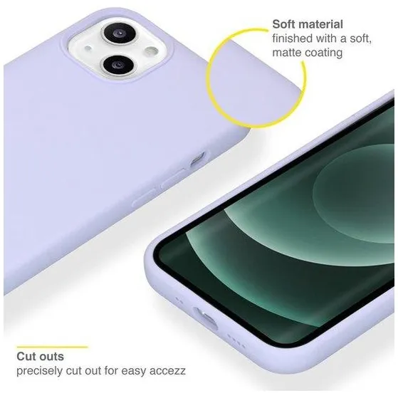 Accezz Liquid Silicone Backcover iPhone 13 Mini Paars