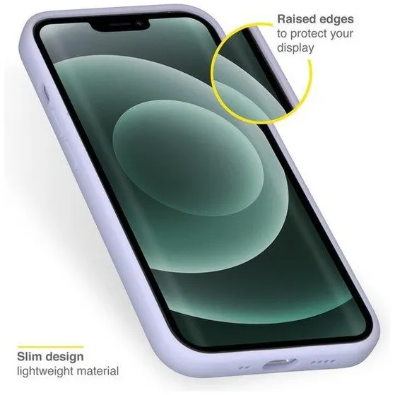 Accezz Liquid Silicone Backcover iPhone 13 Mini Paars
