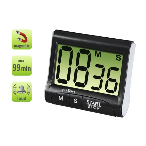 Xavax Keukenwekker Countdown digitaal Zwart