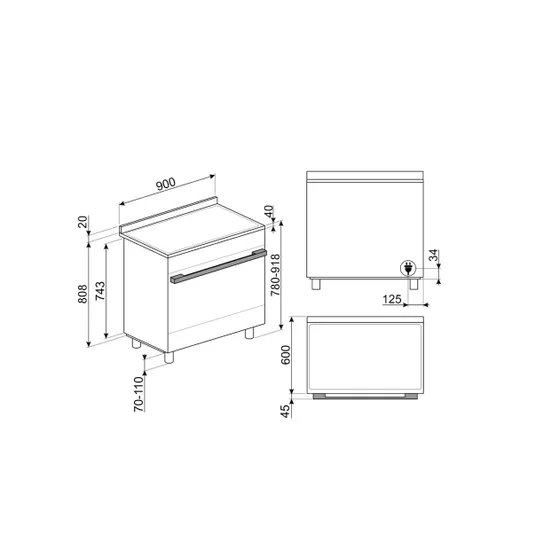 Smeg CPF90I1PX2 Rvs