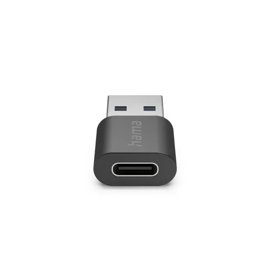 Hama USB Adapter USB-A Plug - USB-C Socket USB 3.2 Gen2 10 Gbit/s Zwart