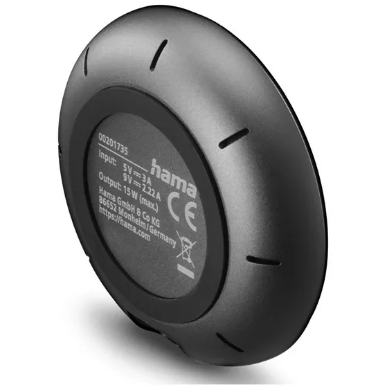 Hama Draadloze Qi2-oplader 15 W bureau Zwart