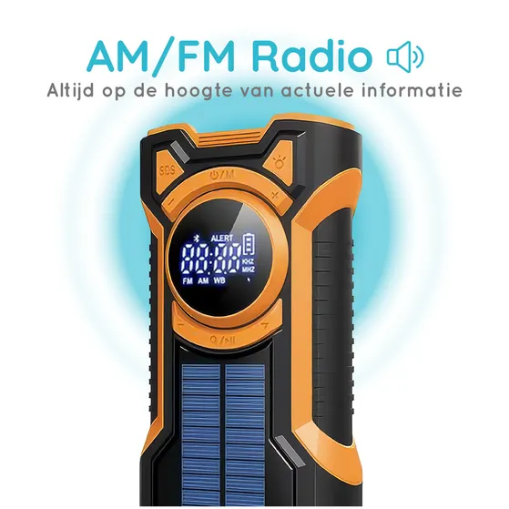 Just in Case Emergency Solar Hand Radio Noodradio Oranje