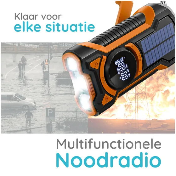 Just in Case Emergency Solar Hand Radio Noodradio Oranje