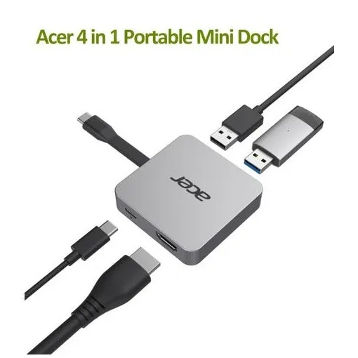Acer USB Type-C Dongle 4-in-1 (1xHDMI, 2xUSB3.2, 1xUSB- C)