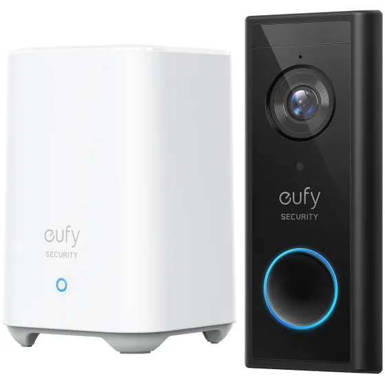 Eufy Video Doorbell 2K + HomeBase 2 Zwart