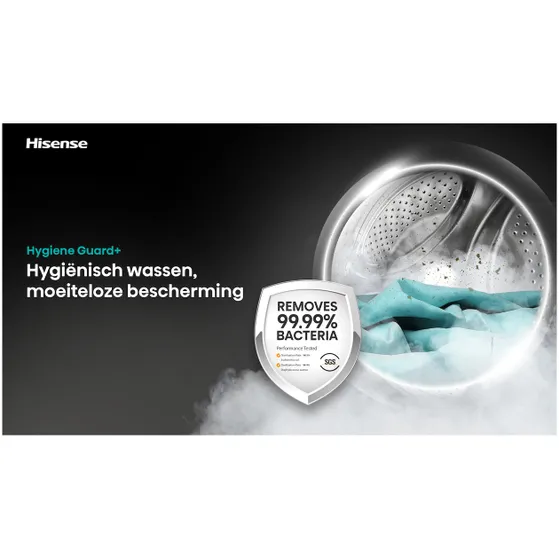 Hisense WF7I1248BBR/BLX Zwart