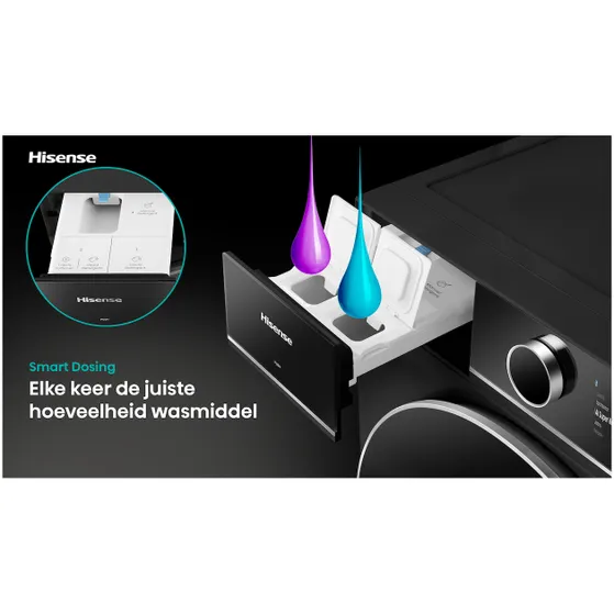 Hisense WF7I1248BBR/BLX Zwart