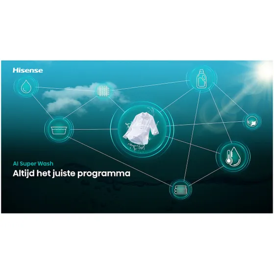 Hisense WF7I1248BBR/BLX Zwart
