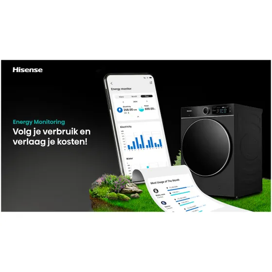 Hisense WF7I1248BBR/BLX Zwart