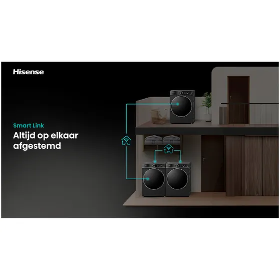 Hisense WF7I1248BBR/BLX Zwart