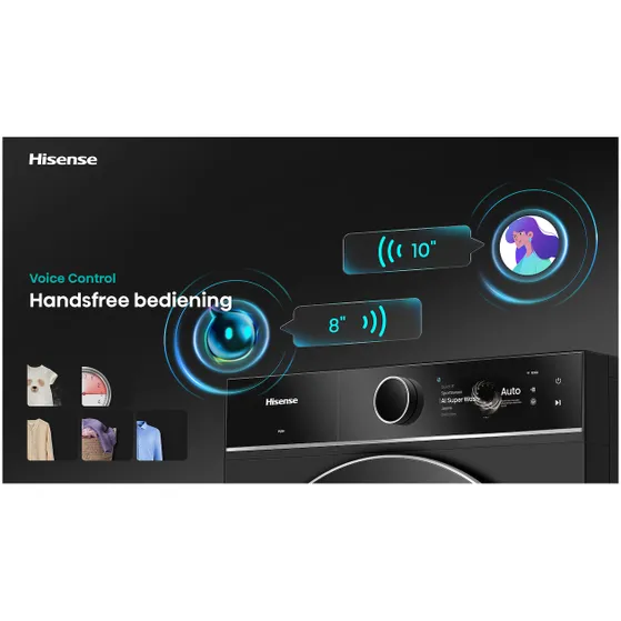Hisense WF7I1248BBR/BLX Zwart
