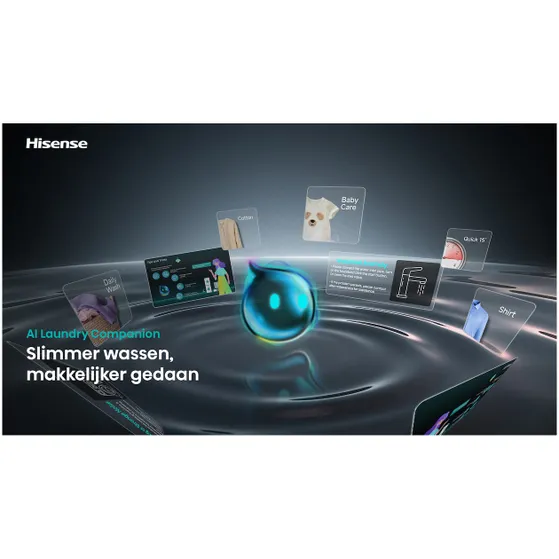 Hisense WF7I1248BBR/BLX Zwart