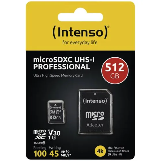 Intenso microSD Card UHS-I Professional 512GB