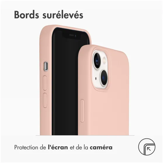 Accezz Liquid Silicone Backcover met MagSafe iPhone 13 Roze