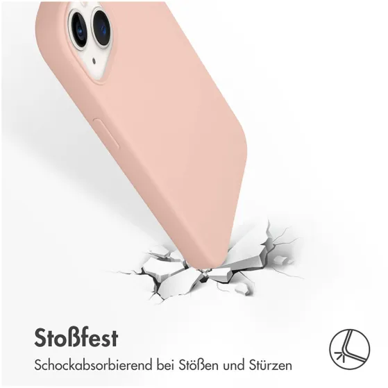 Accezz Liquid Silicone Backcover met MagSafe iPhone 13 Roze