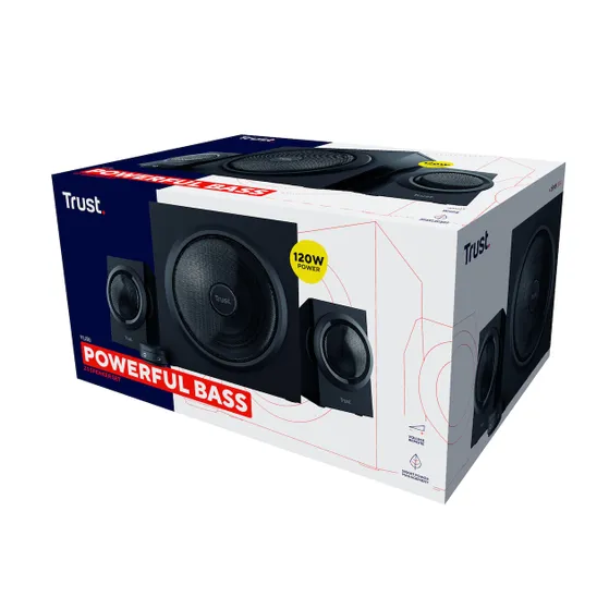 Trust Yuri 2.1-luidsprekerset met subwoofer Zwart