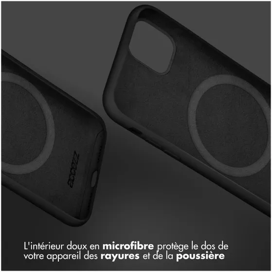 Accezz Liquid Silicone Backcover met MagSafe iPhone 13 Mini Zwart