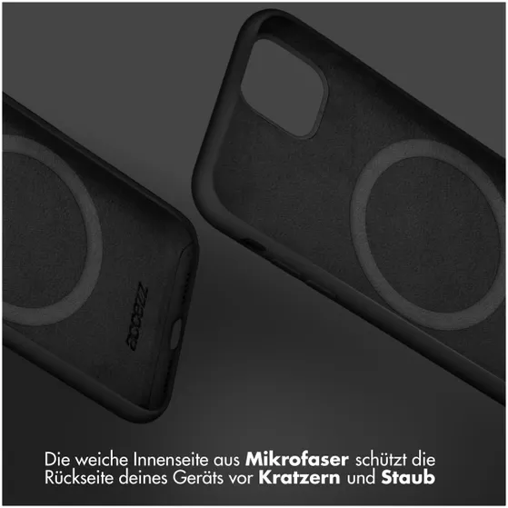 Accezz Liquid Silicone Backcover met MagSafe iPhone 13 Mini Zwart
