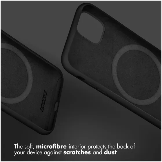 Accezz Liquid Silicone Backcover met MagSafe iPhone 13 Mini Zwart