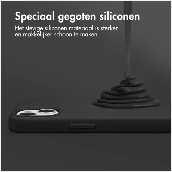 Accezz Liquid Silicone Backcover met MagSafe iPhone 13 Mini Zwart