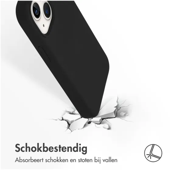 Accezz Liquid Silicone Backcover met MagSafe iPhone 13 Mini Zwart