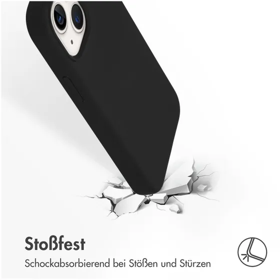 Accezz Liquid Silicone Backcover met MagSafe iPhone 13 Mini Zwart