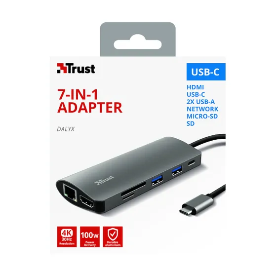 Trust Dalyx 7-in-1 USB-C-adapter