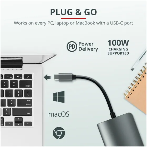 Trust Dalyx 7-in-1 USB-C-adapter