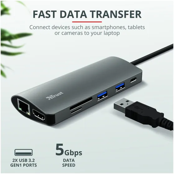 Trust Dalyx 7-in-1 USB-C-adapter